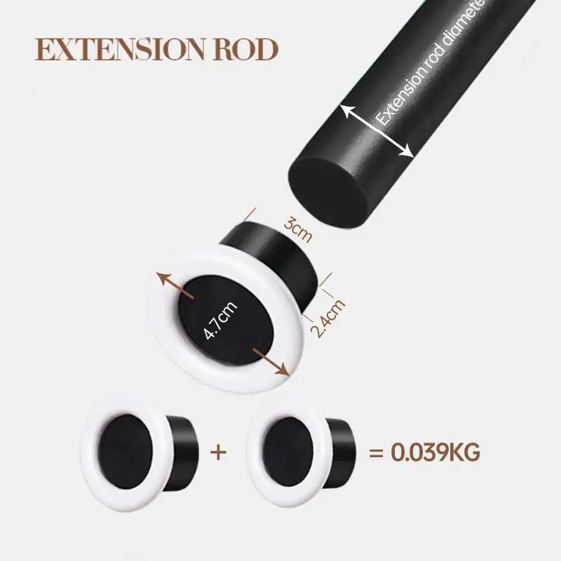 YARUN Luxury New Arrival Wholesale Curtain Pole Extendable Iron Curtain Rods Set Black Adjustable Iron Curtain Rods