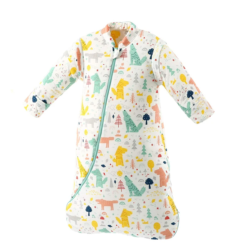 
Customization 100%organic cotton long sleeves newborn baby sleeping bag design sleeping baby sack baby swaddle sack 