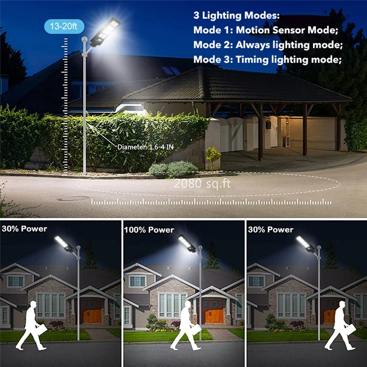 High Quality SMD 60w 90w 120w Garden Street IP65 Waterproof Integrated Outdoor All In One LED Solar Road Lamp