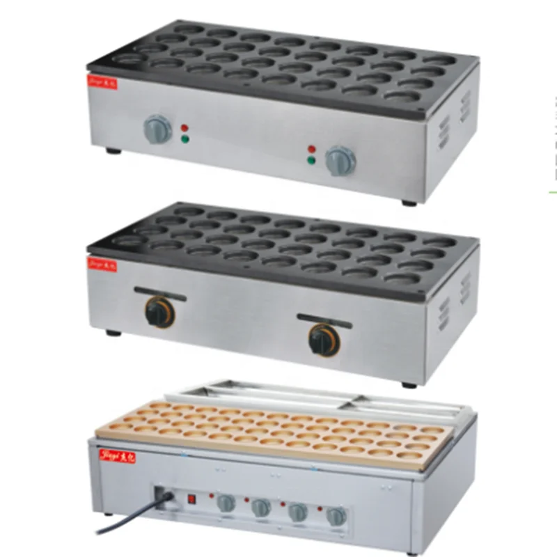 
Snack Pastry Food Machine Double Plates Poffertjes Dorayaki Maker Machine Mini Pancake red bean cake Making Machine 