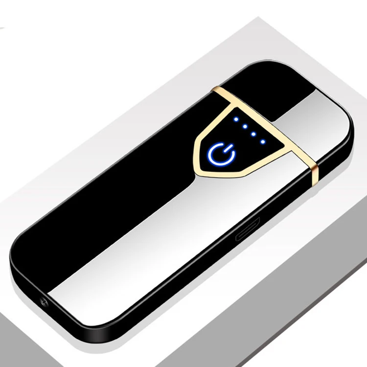 Рекламная металлическая электрическая зажигалка usb аккумуляторная USB Электронная зажигалка с USB Зажигалка сенсорный