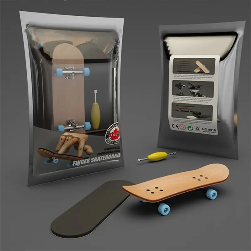Finger SkateBoard Wooden Fingerboard Toy Professional Stents Finger Skate Set