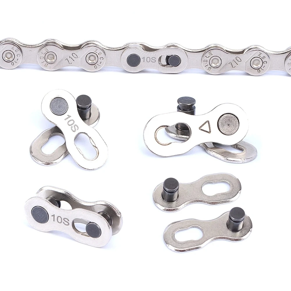 RISK 10PCS MTB Road Bike Chain Magic Buckle Connector For 6 7 8 9 10 Speed Quick Release Chain Link Master Bicycle Cycling Chain