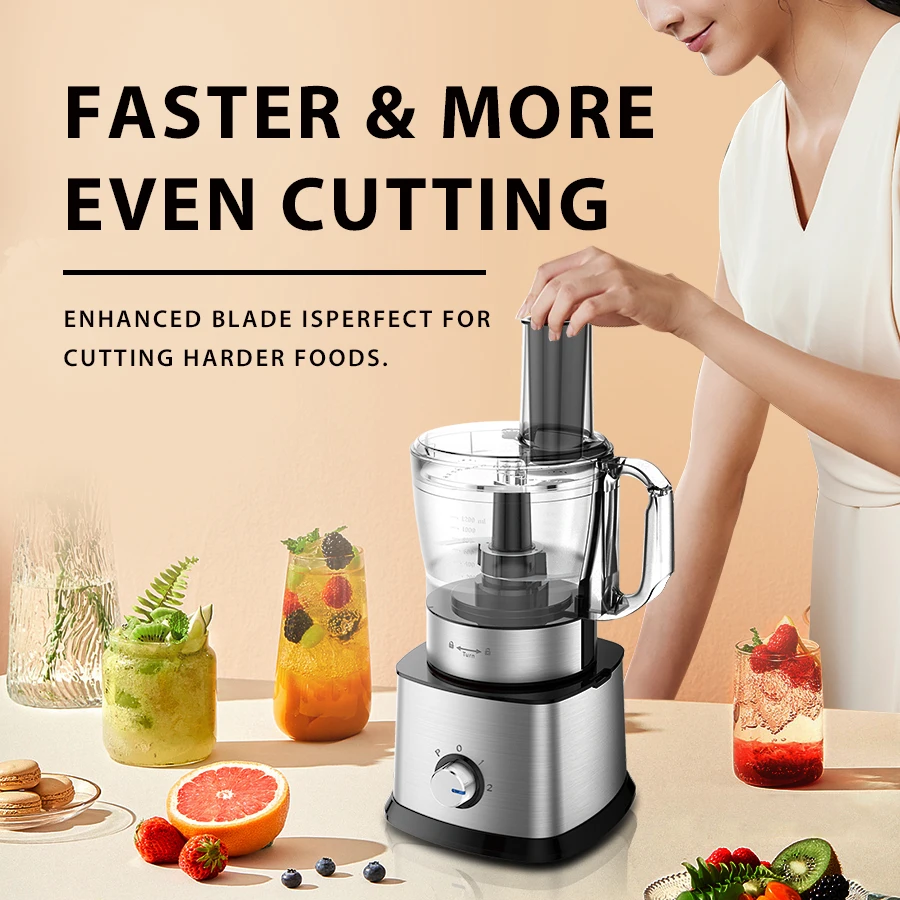 Kitchen Electric Blender Large 1200w Food Processor 11 in