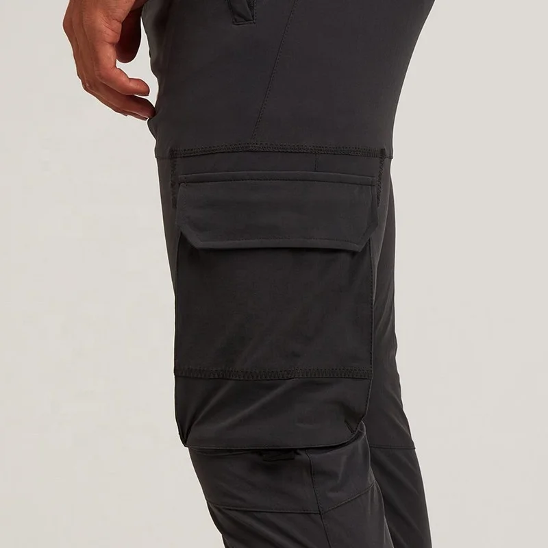 Wholesale Nylon Stretchy Slim Fit Gym Bottom Men Gym Jogger sweat pant Sports Outdoor Cargo Pants