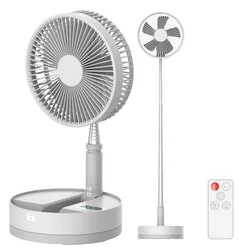 Foldable Fan Remote Control Type-C Night Light Portable Floor Fan Air Cooler 10800mAh 9 Inch Household Fan Rechargeable