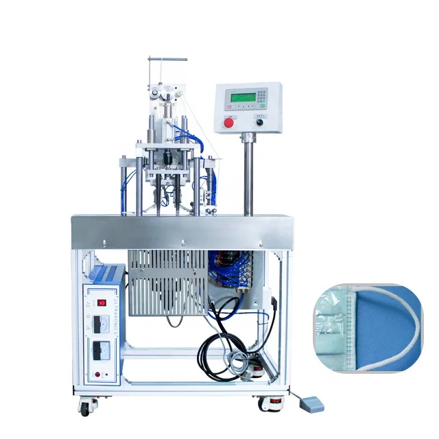 
Disposable Medical Mask Ear Ultrasonic Spot Welding Machine / Non-woven Masks Making Equipment 