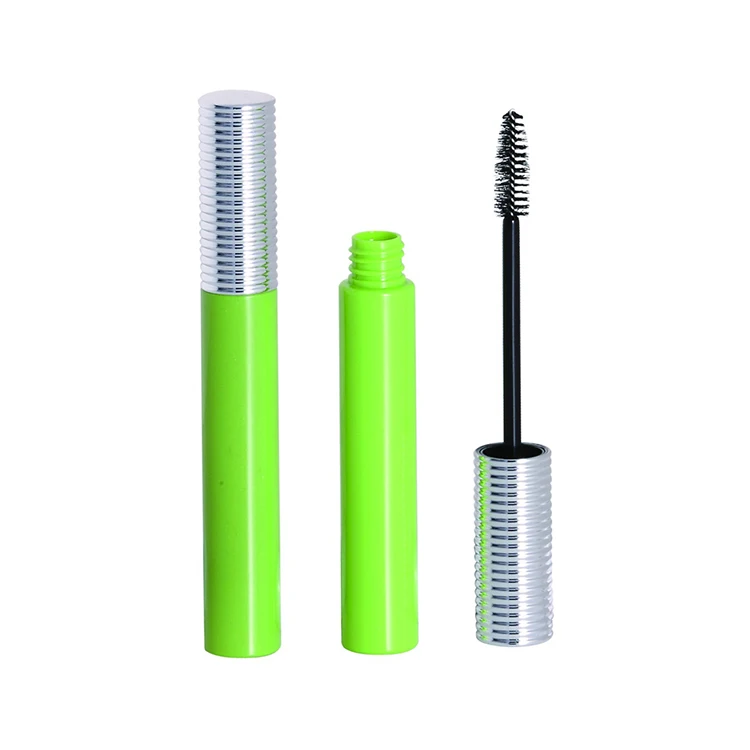 Wholesale Green Round Mascara Tube 15ml Big Capacity With Silver Dot plastic empty mascara container tubes