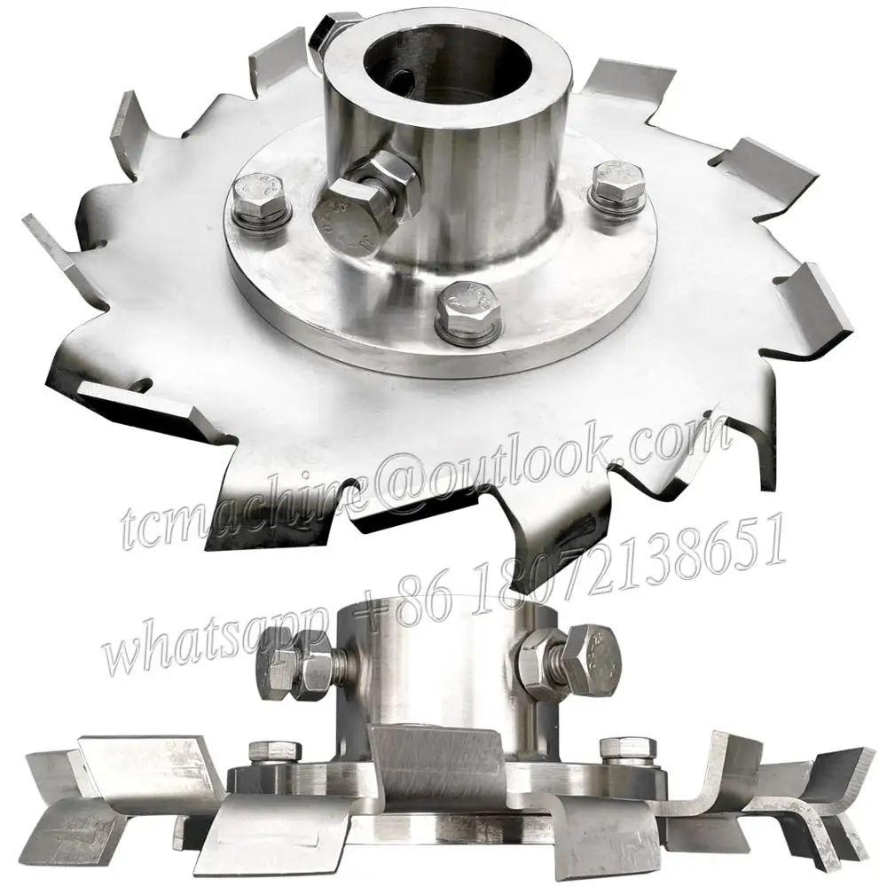 12in Dia. 300mm SS316L Cowless Disc Sawtooth Mixer for Diameter 50mm Shaft