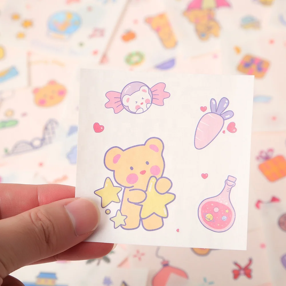 stickers journal supplies Wholesale Personalised Cute Anime Journal Planner Blank Note Decorative DIY Stationery Sticker