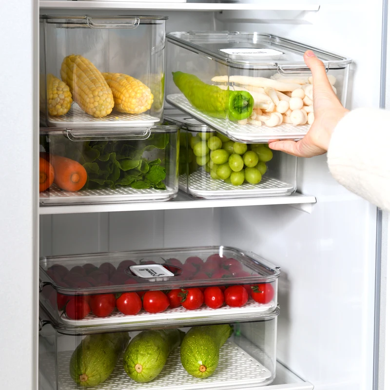 Refrigerator vegetable fruit kitchen plastic storage box