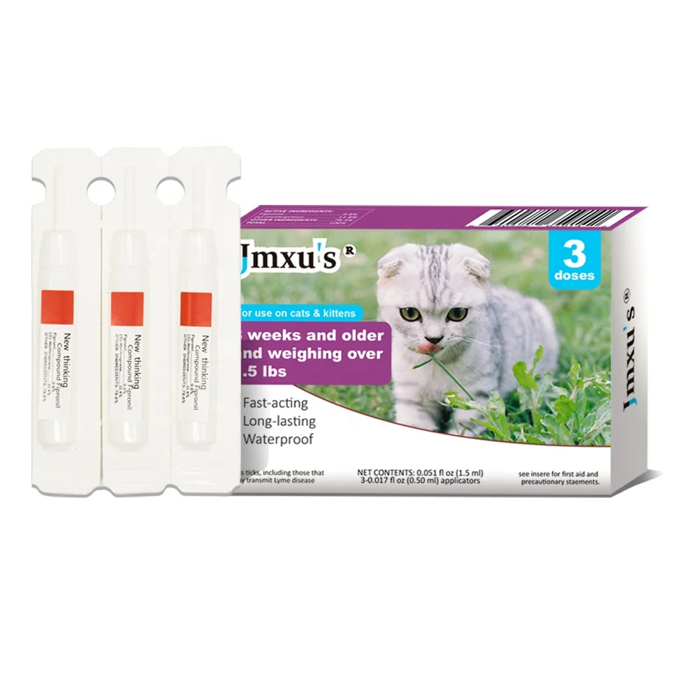 Эффективное Отпугивание вредителей блох клещей фипронил капли лечение блох кошки S-метопреновые блошиные капли