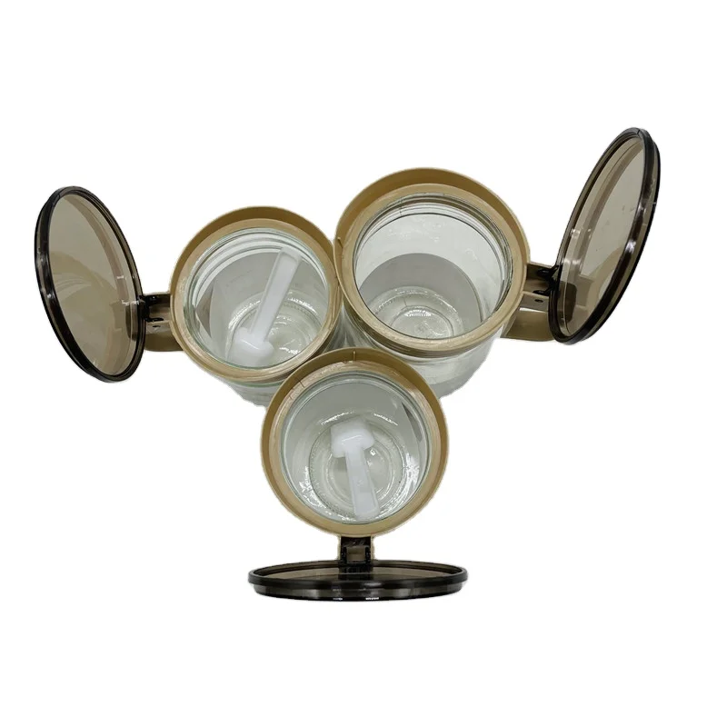 Factory direct sale glass seasoning bottle 3 piece set high quality can be customized logo price discount