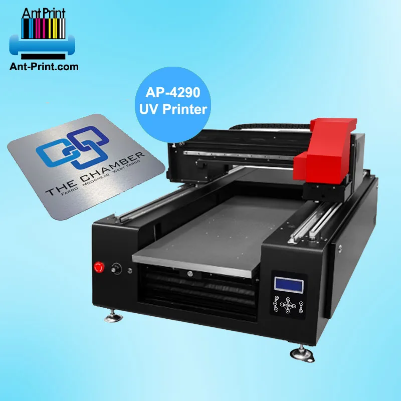 Hot selling 4290 uv printer metal steel printer on aluminium printers metal cards printing machine with 3d embossment