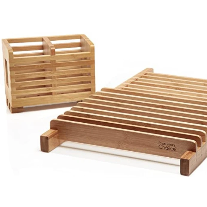 Drain rack for kitchen dishes and bamboo removable appliance rack