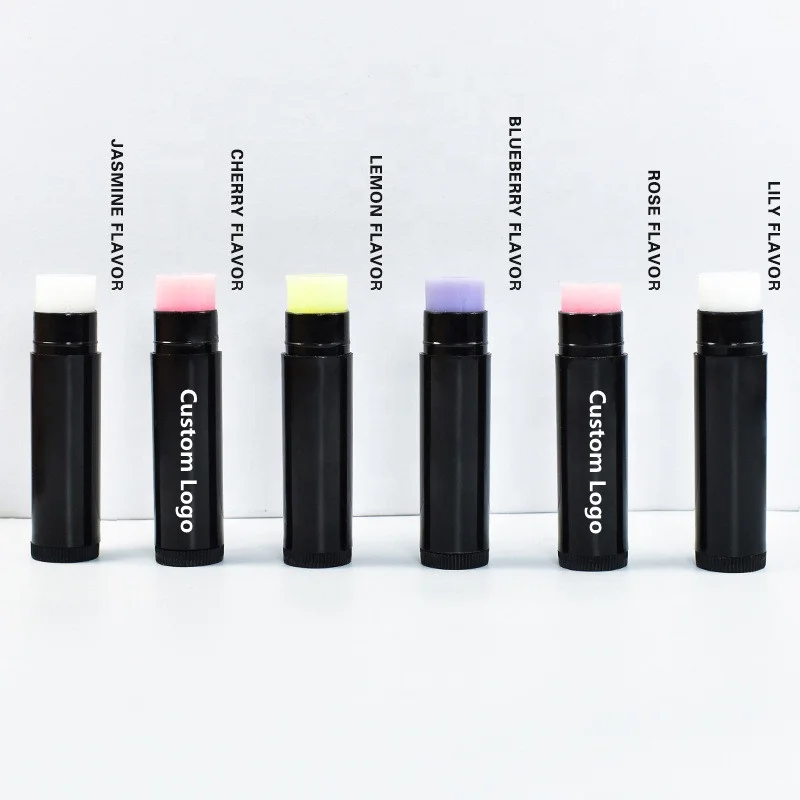 Custom Logo Organic Lip Balms Private Label Makeup Vegan Soft Moisturizing Glossy Lipbalm Natural Lip Balm Chapstick