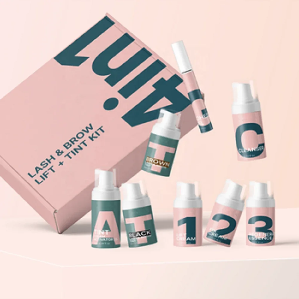 factory direct sales lash lift and tint kit eyelash lift perming kit sodium bromate free 4 in 1 lash lift kit