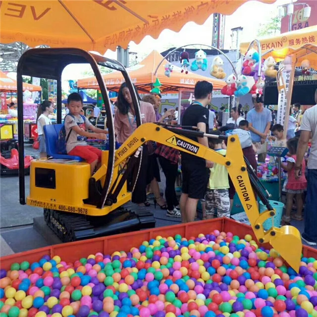 Coin Operated Excavating Kiddie Rides Machine Amusement Park Rides Mini Electric Excavator For Sale