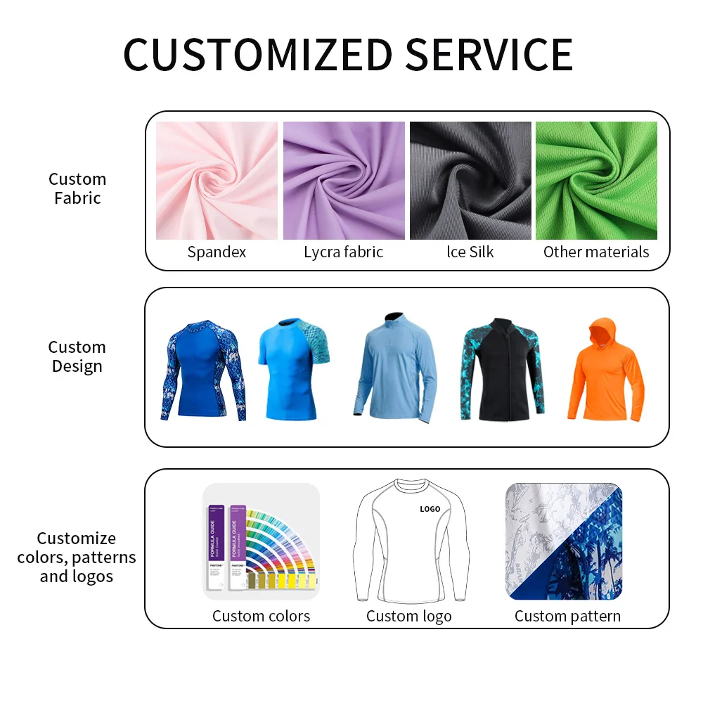 Wholesale High Quality Rash Guard for Men Spandex UPF50 Surf Diving Rashguard BJJ MMA Gym Compression Shirts