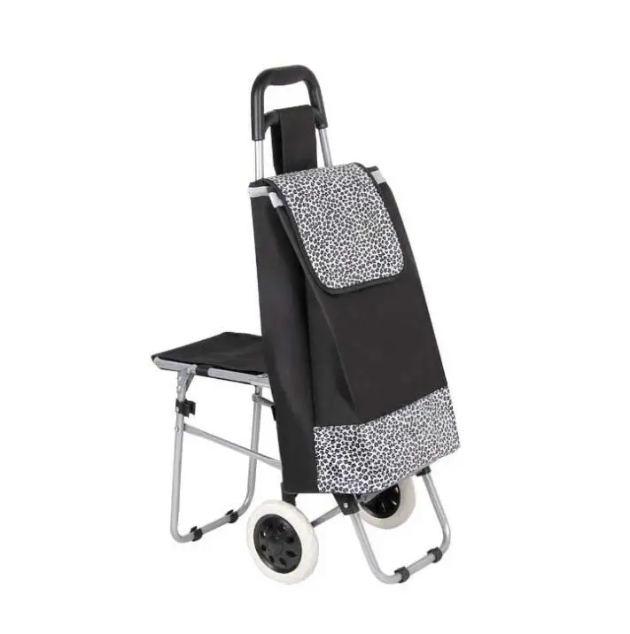 ustom logo Eco-friendly reusable supermarket/retail stores waterproof oxford vegetable shopping cart trolley bag    with wheels