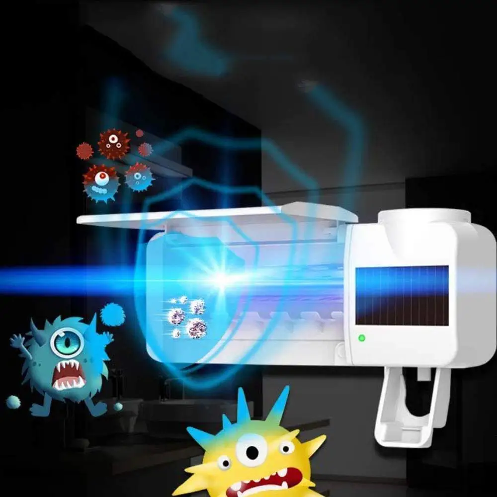 
Smart Solar Energy UV Toothbrush Holder Wall toothbrush and toothpaste holder toothpaste dispenser uv toothbrush 