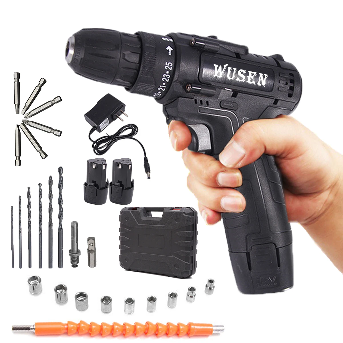 12V mini cordless drill  brush power drills machine set battery charger rechargeable gun drilling machine