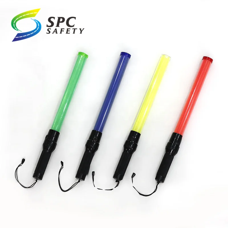 Hot Selling Green Led flashing signal light stick rechargeable Roadway traffic control guide safety batons for sales