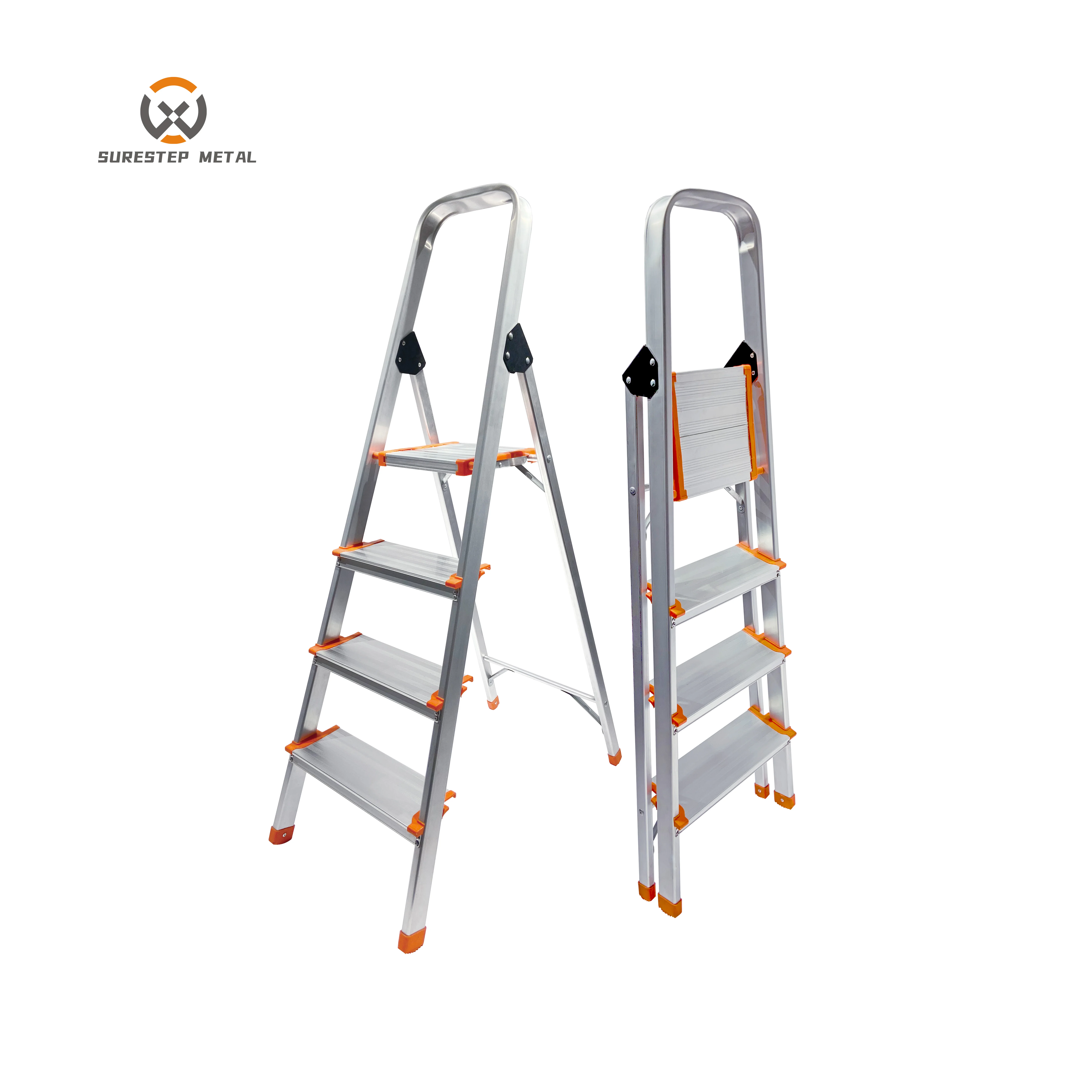 Foldable Steps 3 Step Aluminum Folding Step Stool Ladder For Sale
