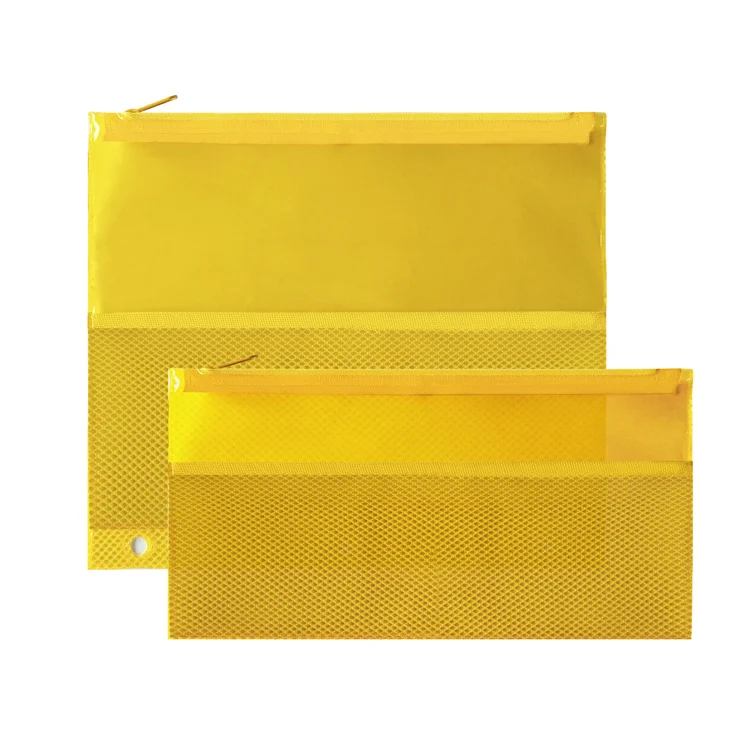 Multifunctional Waterproof Plastic Small Bright Color Custom Pattern For 3 Ring Binder With Clear Window Wholesale Pencil Case