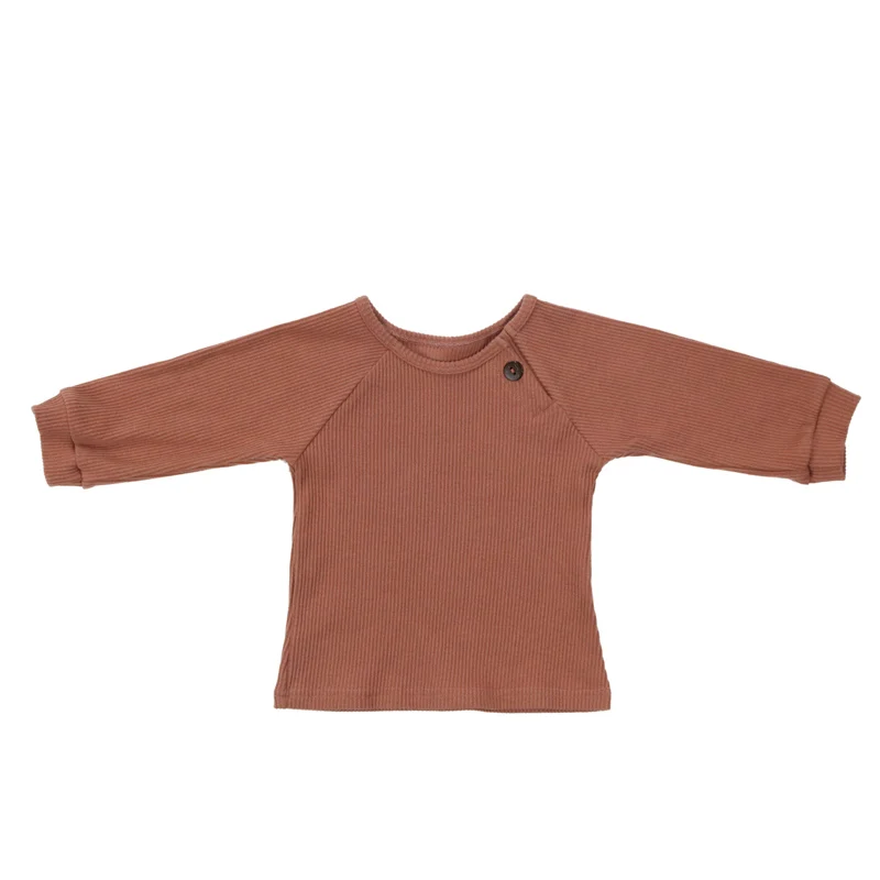 
Baby kid long sleeve shirts ribbed cotton baby winter clothes 
