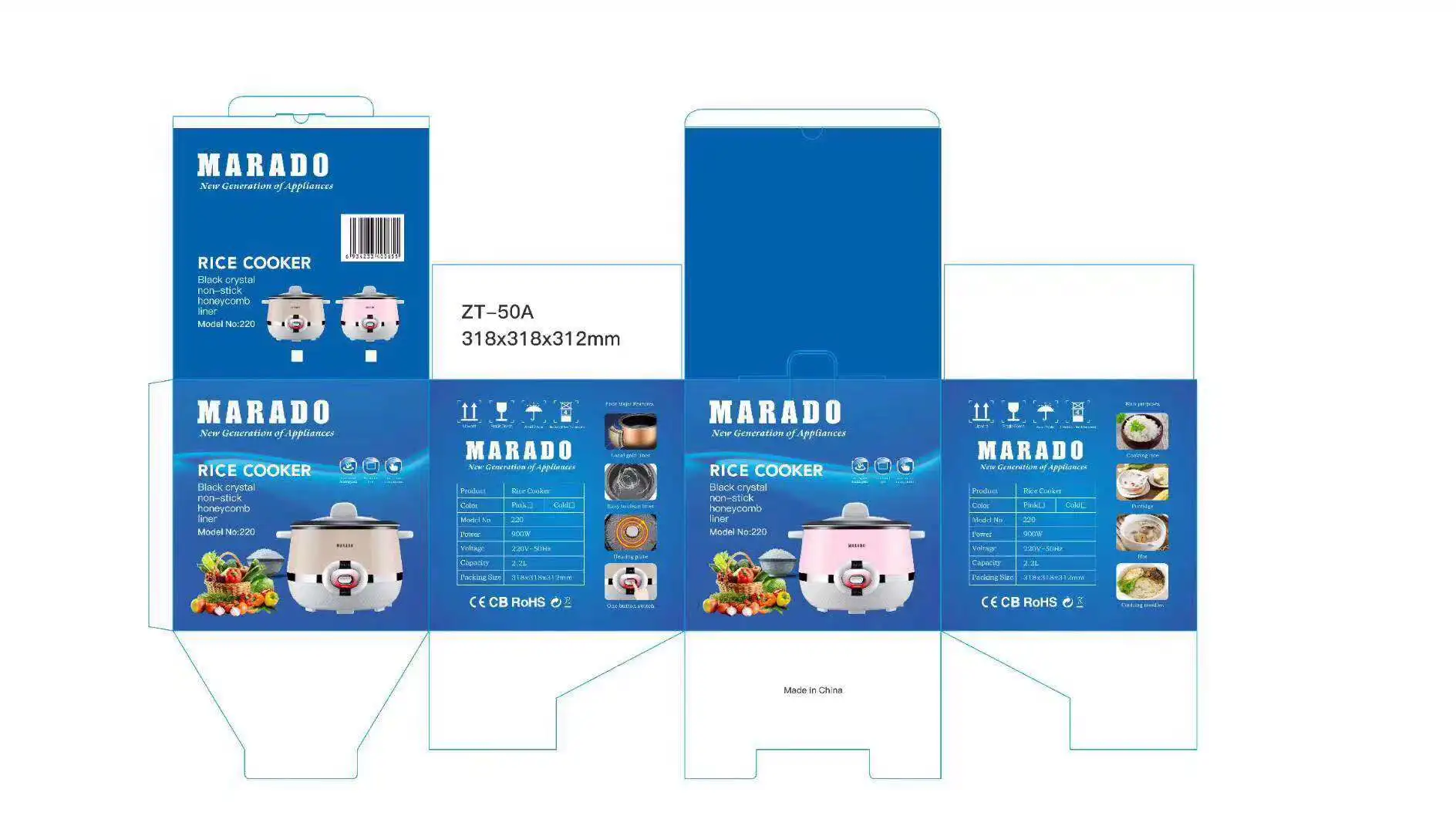 Cheapest factory price smart rice cooker multi-functional rice cooker 1.8L 2.2L