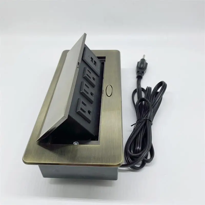 pop up  socket  mounted twin mains conference table us pop up floor receptacle Fancy desk