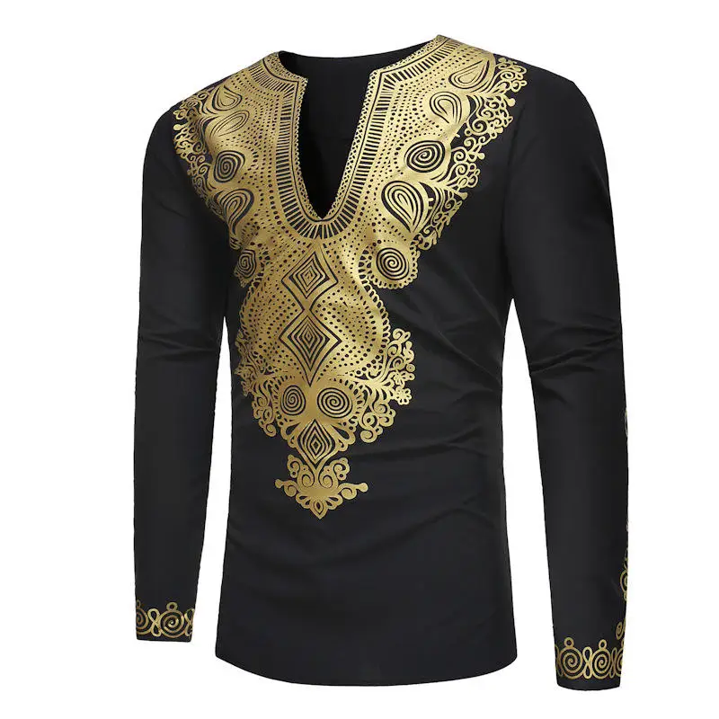 Long sleeved shirts for men cotton fabric embroider men shirt Ethnic Style Long Sleeve Shirts