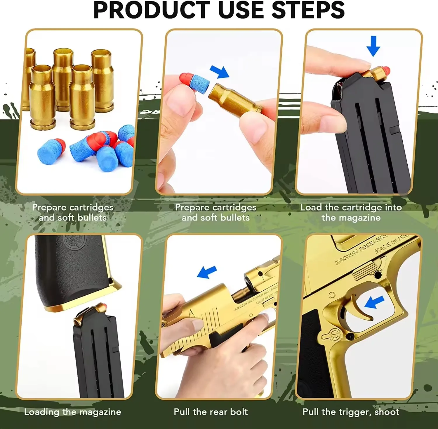 JinYing Soft Bullet Toy Guns Toy Pistol Soft Bullet Shooting Toy Gun For Boys Girls Adults With Bullets And Jump Ejecting Mag