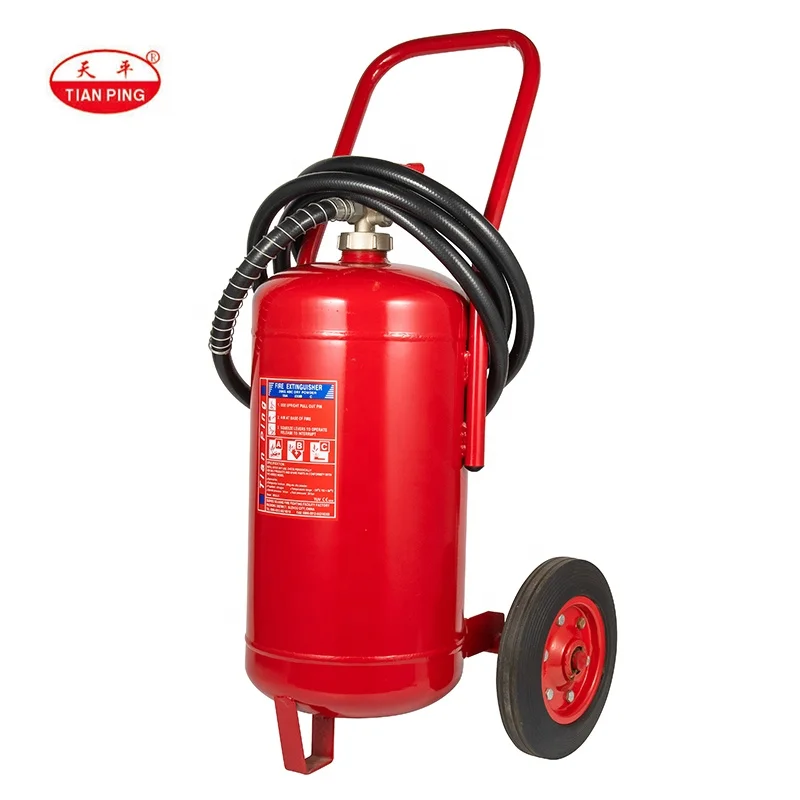 25kg trolley fire extinguisher , mobile wheel fire extinhguisher