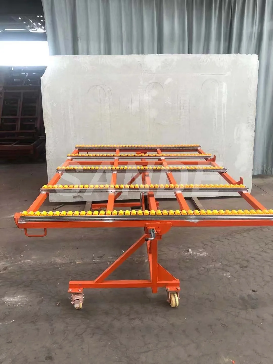 SANDE  marble slab transport cart trolley work table for granite marble stone slabs and glass
