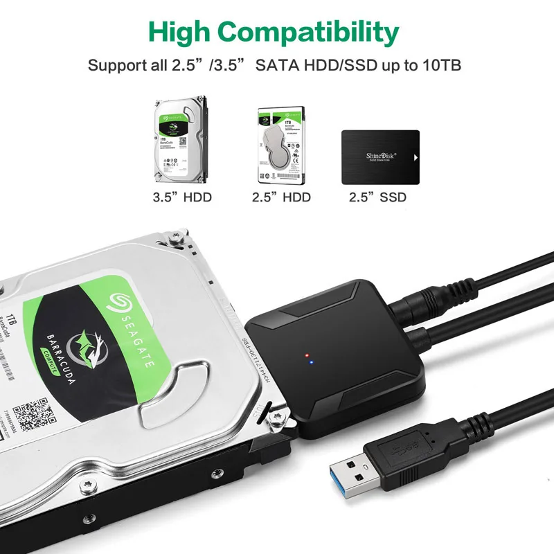 USB 3 0 SATA адаптер конвертер кабель 5 Гбит/с 2 ноутбук для подключения жесткого диска HDD SDD Blu-Ray DVD CD-ROM DVD-ROM с возможностью