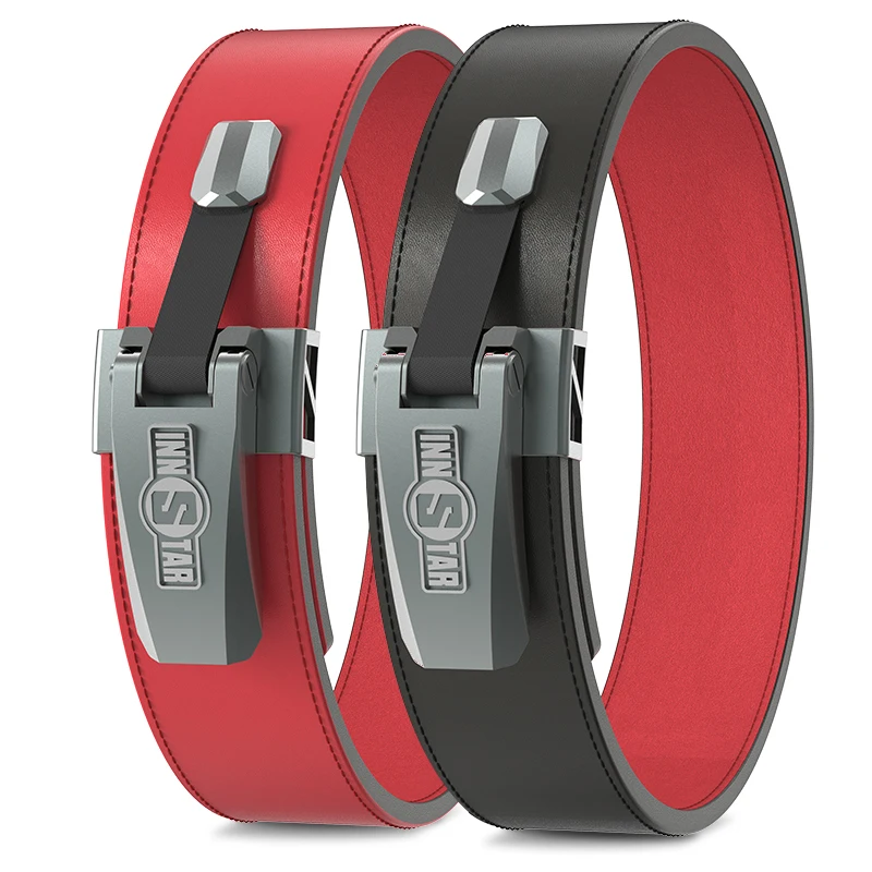 INNSTAR 100% virgin raw material leather weight lifting belts for gym weight loss bodybuilding