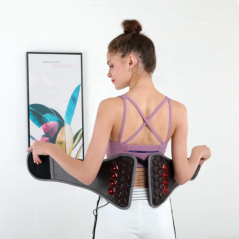 Tourmaline Waist Physiotherapy Belt Massage Mattress with Warm and Cold Protection for Pain Targeted Therapy