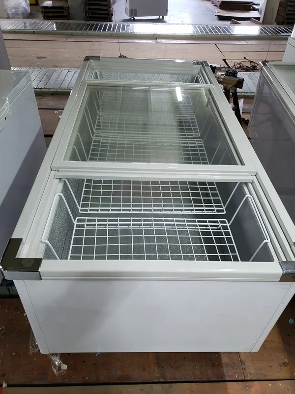 
Cheap Price Made in china sliding door Economic Supermarket Island Freezing Showcase 