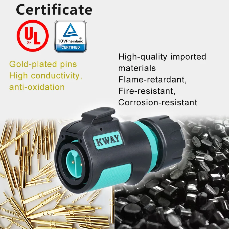 Quick lock male plug female square panel mounted socket with push press button outdoor IP68 waterproof connector M16