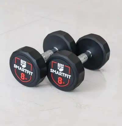 Smartfit Dumbbell Set Rubber Coated Dumbber Manufacture Round Head Dumbbell