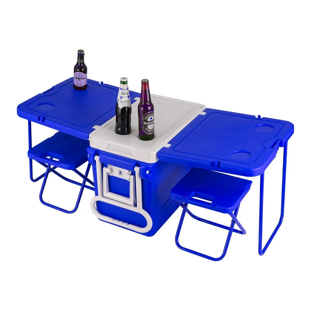 Hot Sale High Quality Cooler Box Ice Chest Picnic PP Hard Cooler Box With Wheels and Table for Camping Beverage Transport