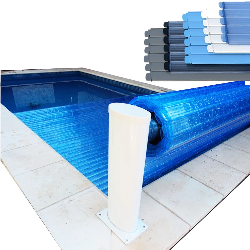 Automatic decking rolling pool cover dome