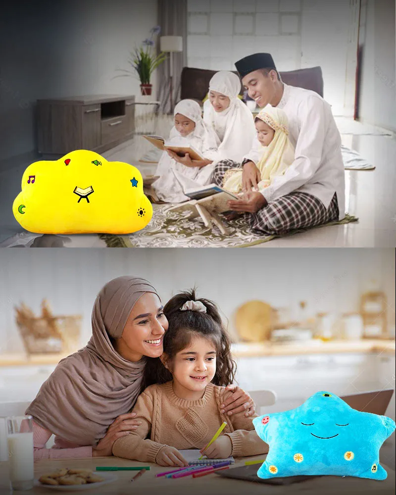 Hot Sell Baby Light Muslim Pillow Digital Teaching Children Learning Islamic Quran Speaker