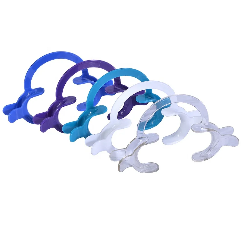 Dental Mouth Gag Dental Medical C Shape Teeth Whitening Mouth Opener Silicone Dental Cheek Retractor Mouth Prop Opener