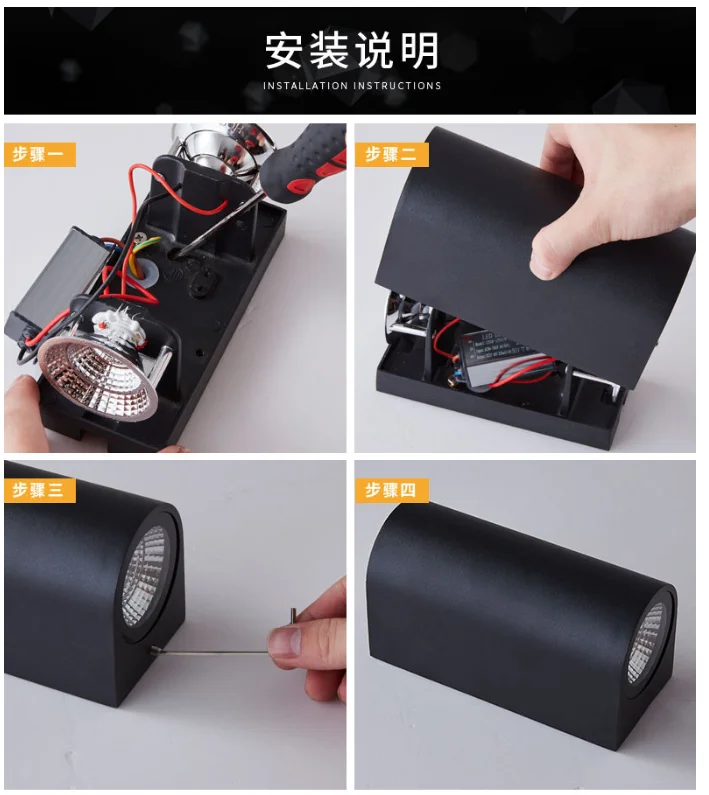 Creative Design LED Lamp 12W Indoor Wall Lights Waterproof Outdoor Modern Nordic Sconce Lamp Interior Homall e Decor Lamparas