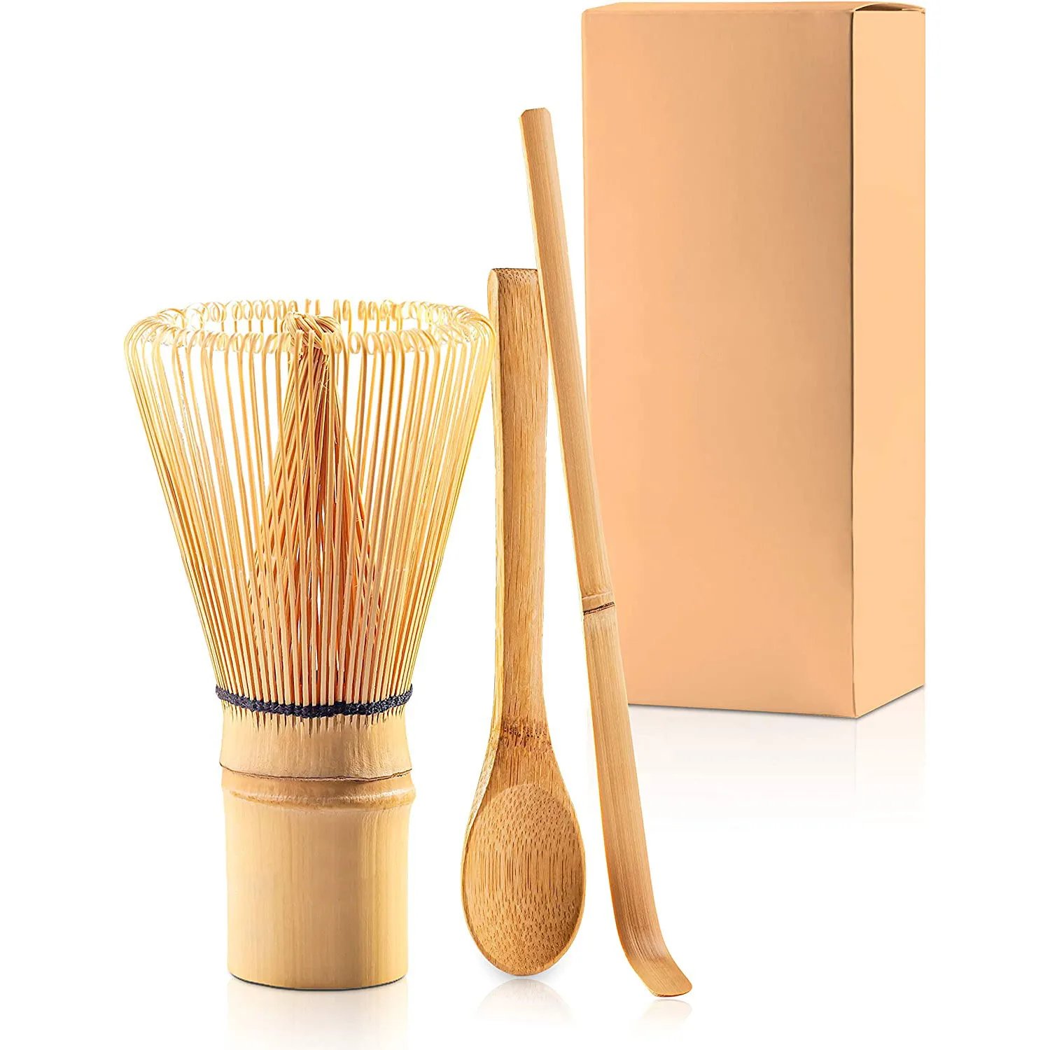 Traditional Handmade Japanese Matcha Tea Set Starter Kit with Bamboo Whisk and Tea Infuser Sticks