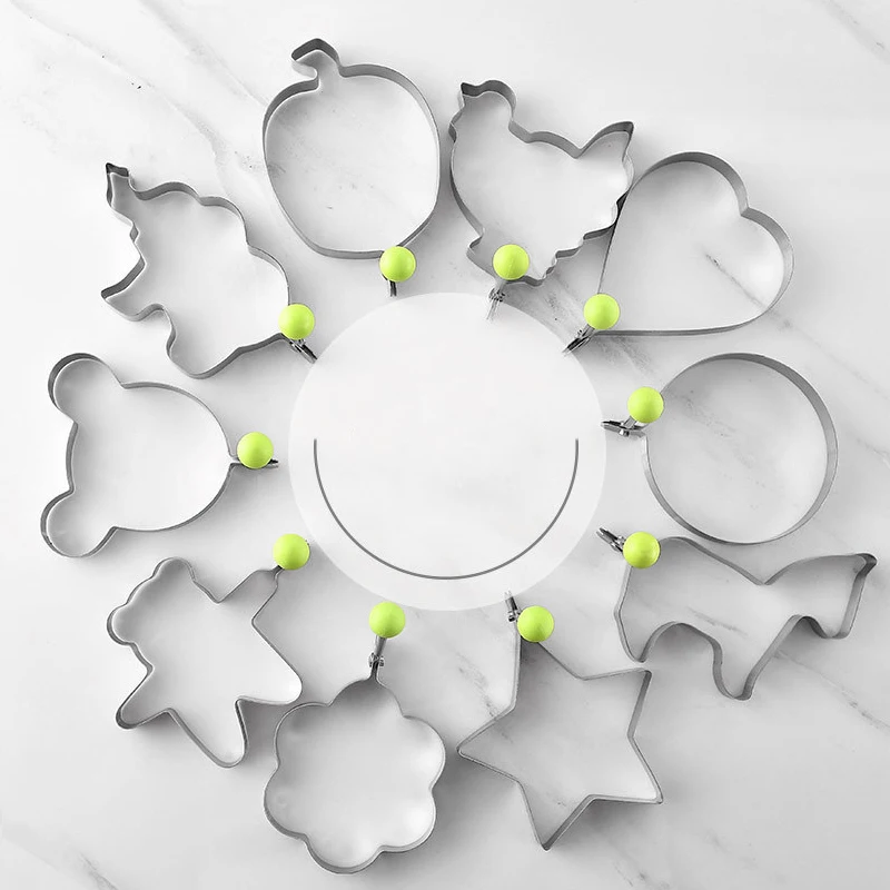 2024 Wholesale Stainless steel egg maker 10-piece set kitchen accessories Omelette mold