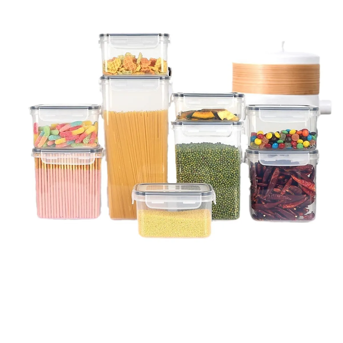 Storage Boxes Canisters Airtight Food Storage Container Set Ideal Kitchen Pantry Organization Plastic Hot Sell 14 Piece14Piece